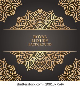 Royal luxury mandala background with golden arabesque, Decorative Mandala, Luxury Ornament Template