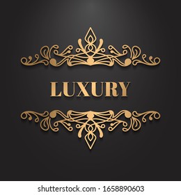 Royal luxury vector damask patterns for placard, greeting cards and wedding invitations. vintage frame and border.