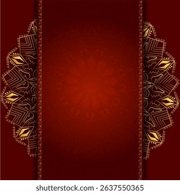 royal mandala baground design for red gradient