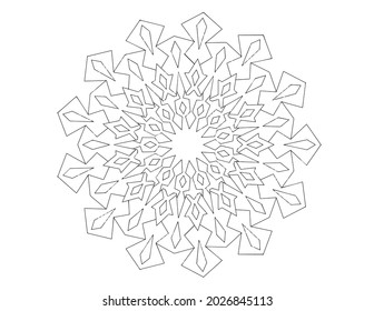 Royal mandala design, ornament, black and white, decoration, wallpaper, art