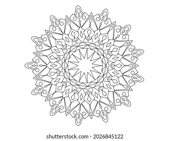 Royal mandala design, ornament, black and white, decoration, wallpaper, art