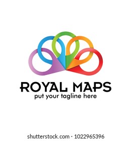 Royal Maps Sharing Logo Icon
