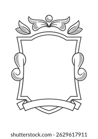 Royal military shield design element