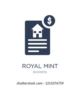 Royal Mint icon. Trendy flat vector Royal Mint icon on white background from business collection, vector illustration can be use for web and mobile, eps10