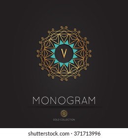Royal modern monogram, logo vector template. Hotel logo. Kings symbol.