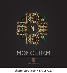 Royal modern monogram, logo vector template. Hotel logo. Kings symbol.