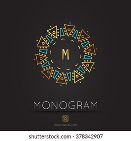 Royal modern monogram, logo vector template. Hotel logo. Kings symbol.
