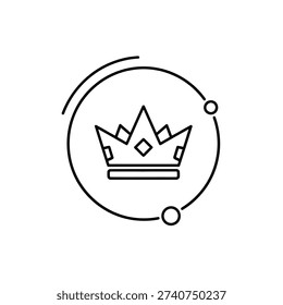 Royal monarchy crown, king queen authority, premium quality