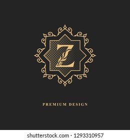 Royal monogram design. Luxury volumetric logo template. 3d line ornament. Emblem with letter Z for Business sign, badge, crest, label, Boutique brand, Hotel, Restaurant, Heraldic. Vector illustration