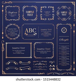 Royal monogram frame. Hand drawn crown emblem, vintage doodle sketch sign and elegant monograms. Decorative antique boutique signage border or floral ornament gold logo. Isolated vector symbols set