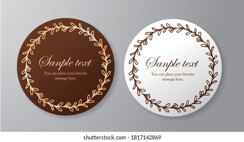 Royal monogram frame. Hand drawn crown emblem, vintage doodle sketch sign and elegant monograms. Decorative antique boutique signage border or floral ornament gold logo. Isolated vector symbols set