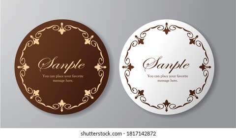 Royal monogram frame. Hand drawn crown emblem, vintage doodle sketch sign and elegant monograms. Decorative antique boutique signage border or floral ornament gold logo. Isolated vector symbols set