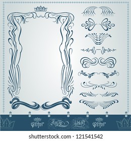 royal old book element and frame