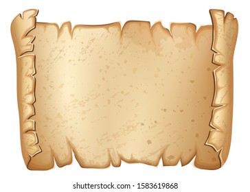 Royal old parchment. Paper for message. Icon for computer games and books design. Isometric 3d vector illustration.