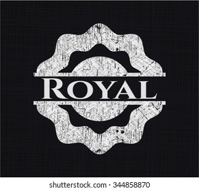 Royal on blackboard