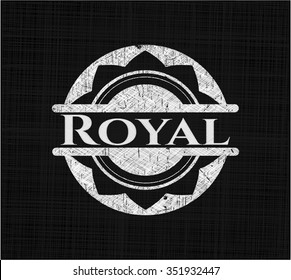 Royal on blackboard