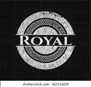 Royal on blackboard