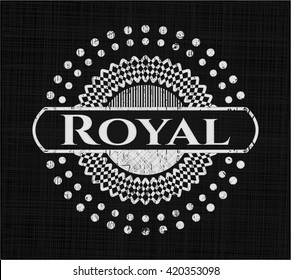 Royal on chalkboard