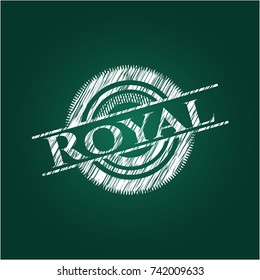 Royal on chalkboard