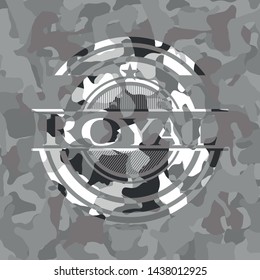 Royal on grey camouflaged pattern
