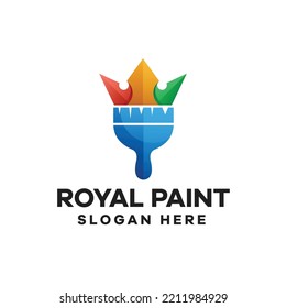 Logotipo de color gradiente real de pintura