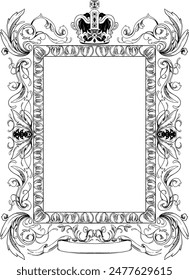 Royal pattern border and frame illustration
