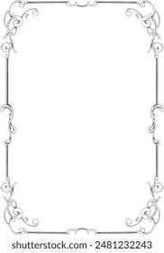 Borde de patrón real e ilustración de marco