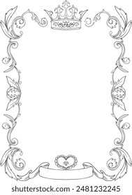 Royal pattern border and frame illustration