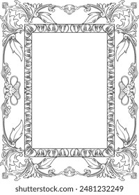 Royal pattern border and frame illustration