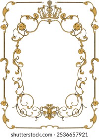 Royal pattern border and frame illustration