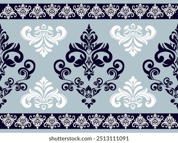 Royal pattern with floral ornament. Seamless wallpaper with a damask pattern