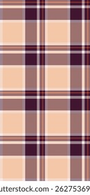 Textura padrão real xadrez, poncho verificar fundo sem emenda. Tecido de vetor têxtil tartan elegante na paleta de cores laranja e escuras.
