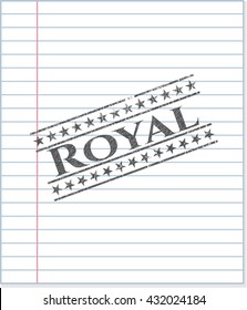 Royal pencil emblem