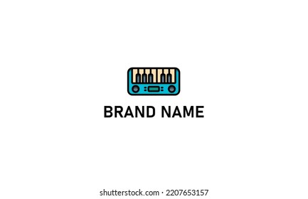 Royal piano logo template design