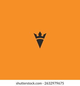 Royal pizza logo icon flat vector design
