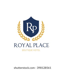 Royal place hotel logo template