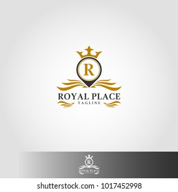 Royal Place Logo Template - Stylish place logo with Luxurious classic letter concept