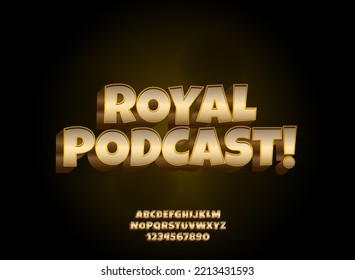 Vorlage für königlichen Podcast-Texteffekt