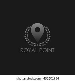 Royal Point logo Design Template. Vector Illustration.Flat Style Design