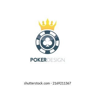 Royal Poker chip logo design
