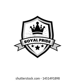royal pride logo with elegant crown symbol