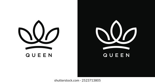 O design do logotipo da coroa da Princesa Real. Vetor Premium