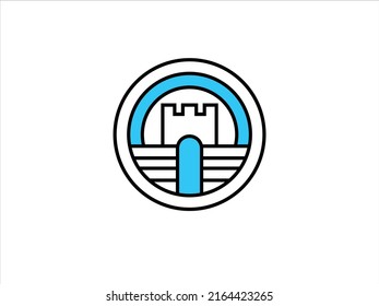 royal protection fort drawing vector illustration design