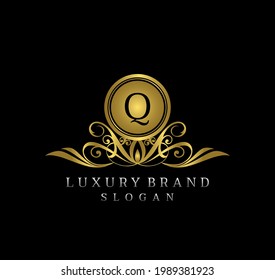 Royal Queen Boutique Q Letter Logo Design