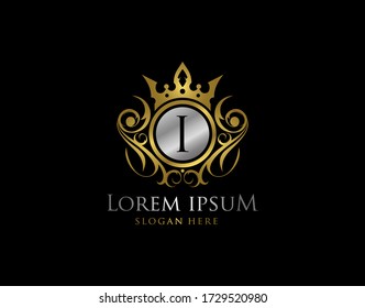 Royal Queen Letter Gold Logo Golden Stock Vector (Royalty Free ...