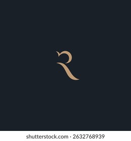 Royal R logo icon flat vector design