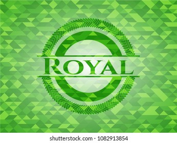  Royal realistic green mosaic emblem