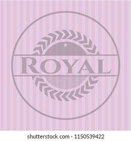 Royal realistic pink emblem