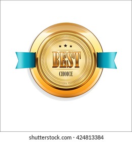 Royal, Realistic, Vector Badge for your design project. Golden badge 