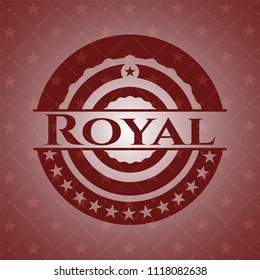 Royal red emblem. Retro